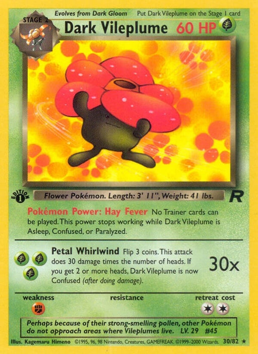 Image for Dark Vileplume (30) (30/82) (1st Edition) [Team Rocket] - Pokemon