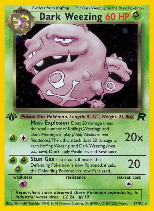 Image for Dark Weezing (14) (14/82) (Unlimited Holofoil) [Team Rocket] - Pokemon