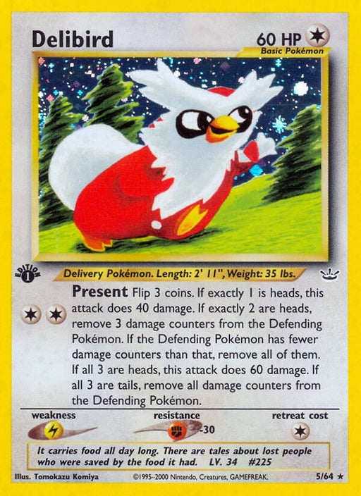 Image for Delibird (05/64) (1st Edition Holofoil) [Neo Revelation] - Pokemon