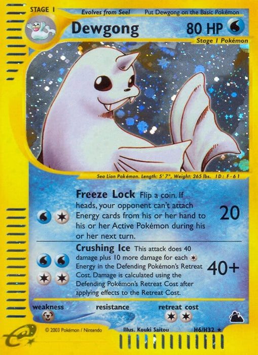 Image for Dewgong (H6) (H06/H32) (Holofoil) [Skyridge] - Pokemon