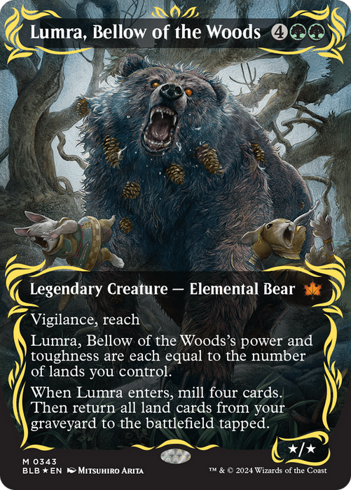 Lumra, Bellow of the Woods (Borderless) [BLB-343] Foil - Bloomburrow