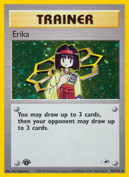 Image for Erika (16) (016/132) (Unlimited Holofoil) [Gym Heroes] - Pokemon