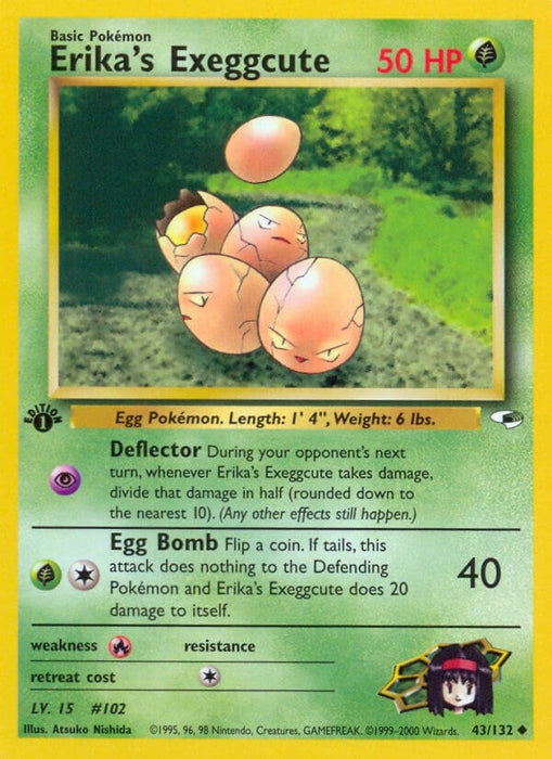 Image for Erika's Exeggcute (43) (043/132) (Unlimited) [Gym Heroes] - Pokemon