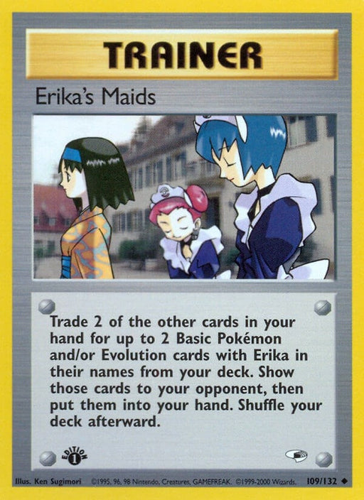 Image for Erika's Maids (109/132) (1st Edition) [Gym Heroes] - Pokemon