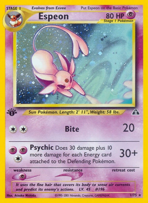 Image for Espeon (1) (01/75) (1st Edition Holofoil) [Neo Discovery] - Pokemon