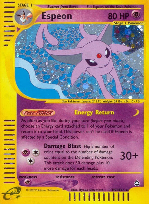 Image for Espeon (H9) (H09/H32) (Holofoil) [Aquapolis] - Pokemon