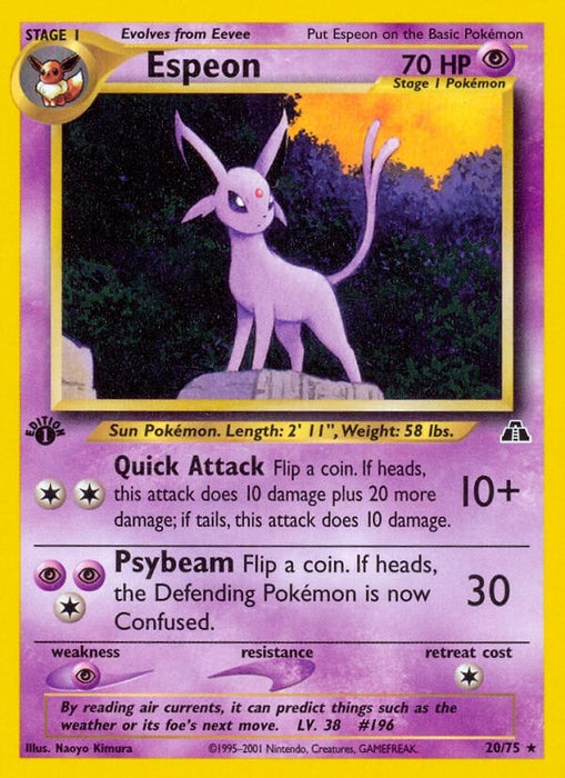Image for Espeon (20) (20/75) (1st Edition) [Neo Discovery] - Pokemon