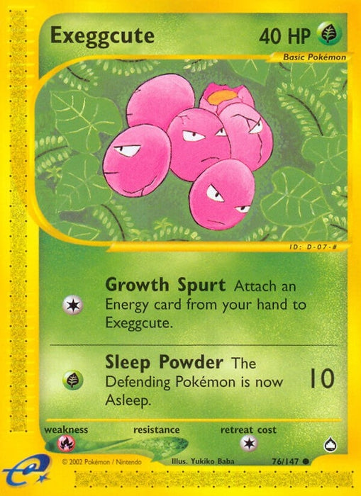 Image for Exeggcute (76) (076/147) (Reverse Holofoil) [Aquapolis] - Pokemon