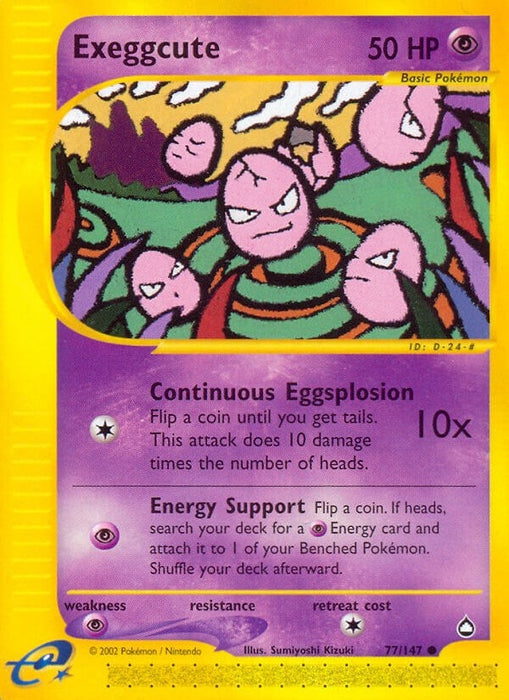 Image for Exeggcute (77) (077/147) (Reverse Holofoil) [Aquapolis] - Pokemon