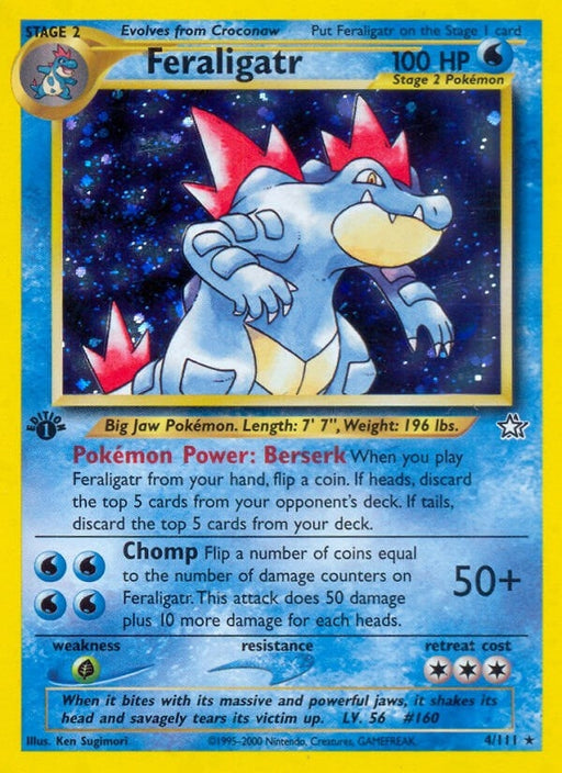 Image for Feraligatr (4) (004/111) (Unlimited Holofoil) [Neo Genesis] - Pokemon