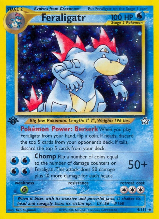 Image for Feraligatr (4) (004/111) (1st Edition Holofoil) [Neo Genesis] - Pokemon