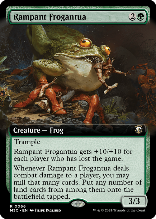 Rampant Frogantua (Extended Art) [M3C-066] Foil - Modern Horizons 3 Commander