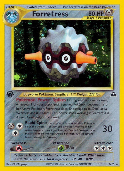 Image for Forretress (2) (02/75) (1st Edition Holofoil) [Neo Discovery] - Pokemon