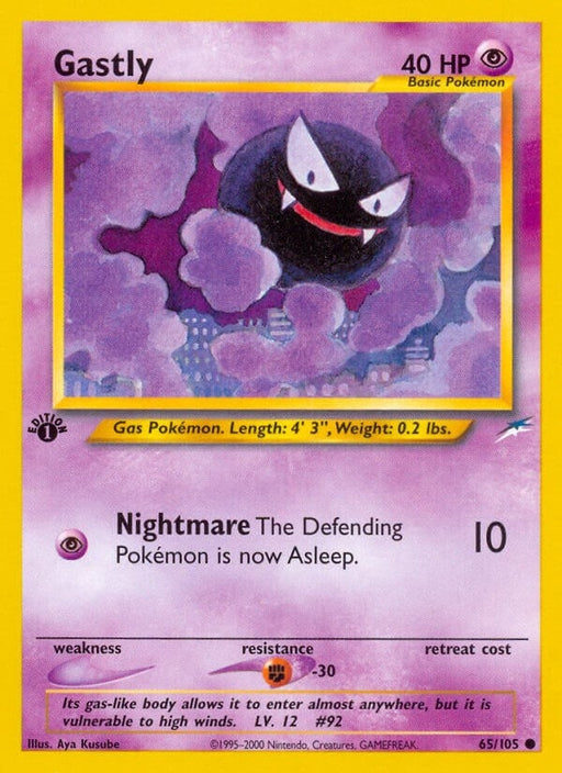 Image for Gastly (065/105) (1st Edition) [Neo Destiny] - Pokemon