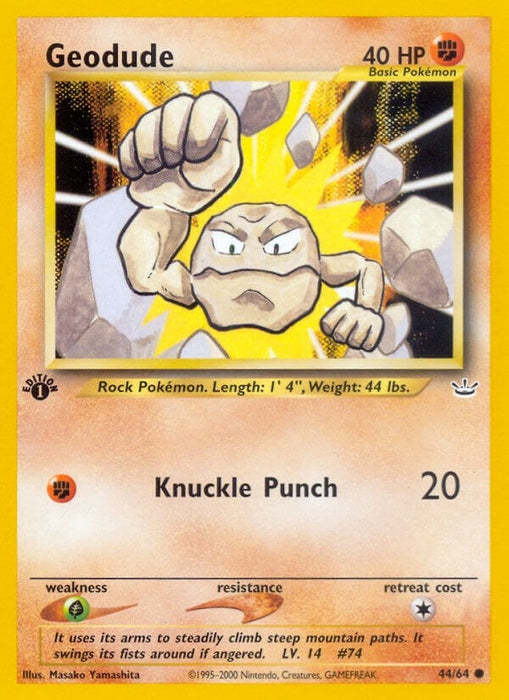 Image for Geodude (44/64) (1st Edition) [Neo Revelation] - Pokemon