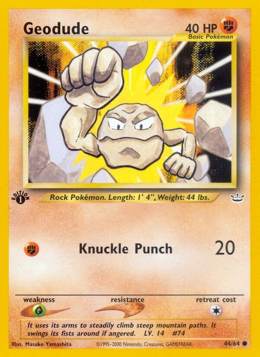 Image for Geodude (44/64) (1st Edition) [Neo Revelation] - Pokemon