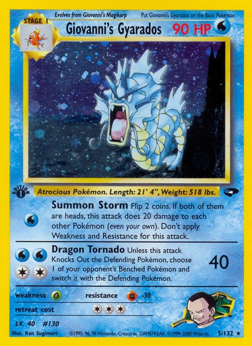 Image for Giovanni's Gyarados (005/132) (Unlimited Holofoil) [Gym Challenge] - Pokemon