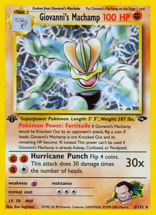 Image for Giovanni's Machamp (006/132) (Unlimited Holofoil) [Gym Challenge] - Pokemon