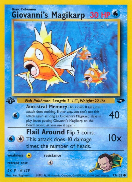 Image for Giovanni's Magikarp (073/132) (1st Edition) [Gym Challenge] - Pokemon