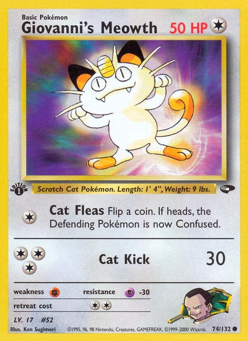Image for Giovanni's Meowth (74) (074/132) (1st Edition) [Gym Challenge] - Pokemon