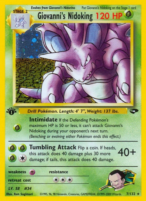 Image for Giovanni's Nidoking (007/132) (Unlimited Holofoil) [Gym Challenge] - Pokemon
