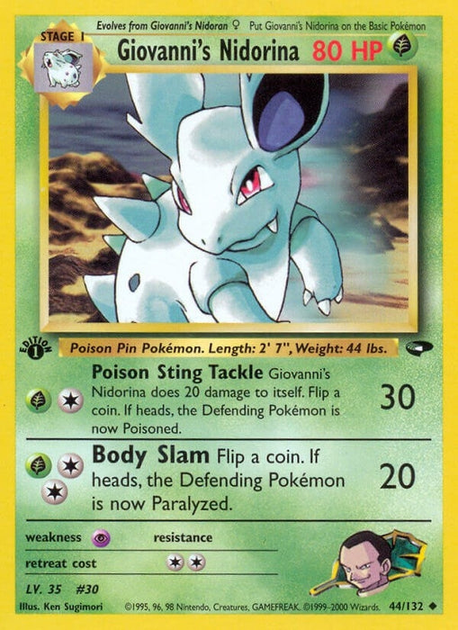 Image for Giovanni's Nidorina (044/132) (1st Edition) [Gym Challenge] - Pokemon