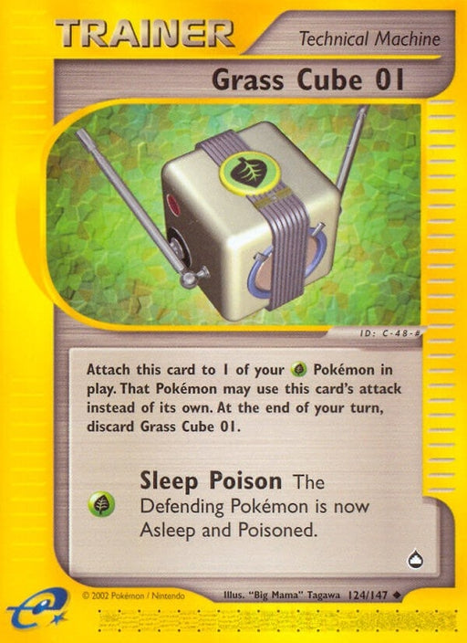 Image for Grass Cube 01 (124/127) (Reverse Holofoil) [Aquapolis] - Pokemon
