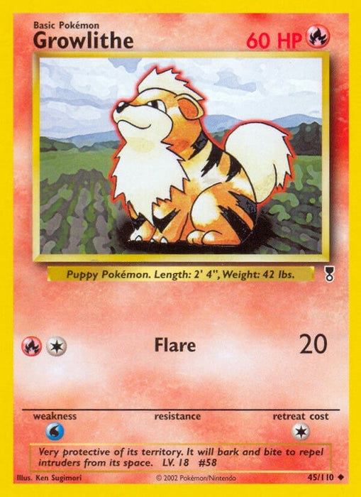 Image for Growlithe (045/110) (Reverse Holofoil) [Legendary Collection] - Pokemon