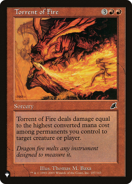 Torrent of Fire [PLST-SCG-107] - The List