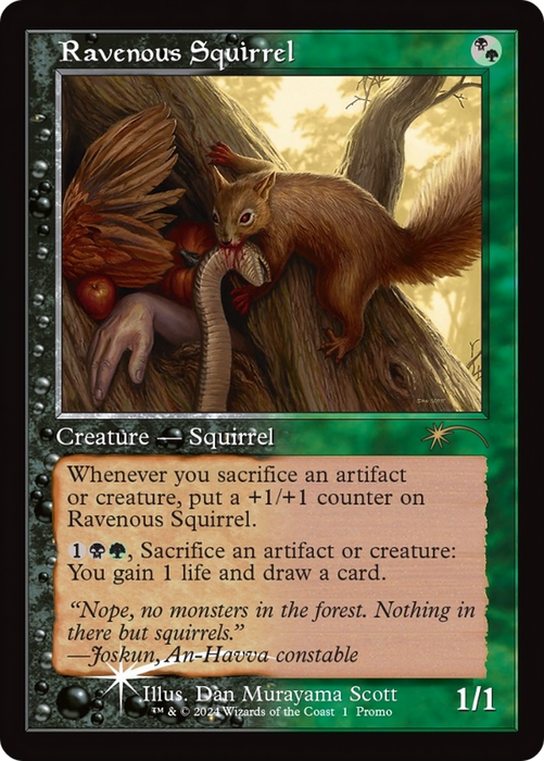 Ravenous Squirrel [PW24-015] Foil - Wizards Play Network 2024