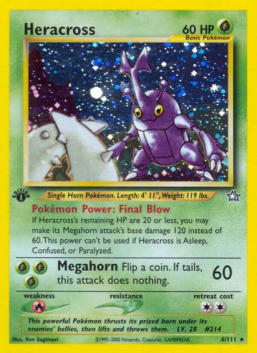 Image for Heracross (006/111) (1st Edition Holofoil) [Neo Genesis] - Pokemon