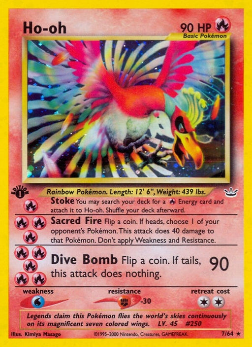 Image for Ho-oh (7) (07/64) (1st Edition Holofoil) [Neo Revelation] - Pokemon