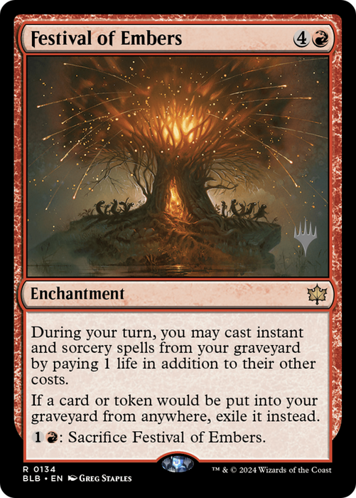 Festival of Embers [PBLB-134P] Foil - Bloomburrow Promos