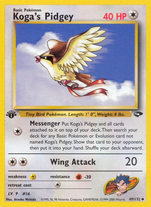 Image for Koga's Pidgey (49) (049/132) (1st Edition) [Gym Challenge] - Pokemon