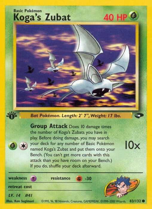 Image for Koga's Zubat (083/132) (Unlimited) [Gym Challenge] - Pokemon