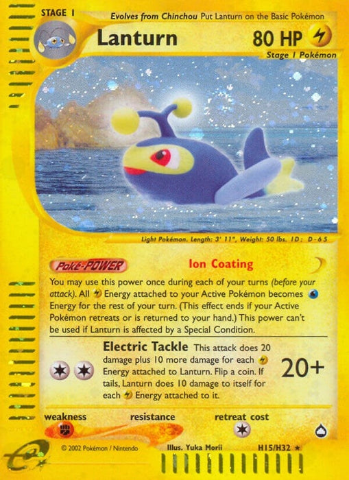 Image for Lanturn (H15) (H15/H32) (Holofoil) [Aquapolis] - Pokemon