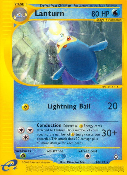 Image for Lanturn (20) (020/147) (Reverse Holofoil) [Aquapolis] - Pokemon