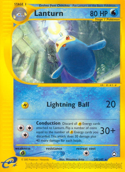 Image for Lanturn (20) (020/147) (Reverse Holofoil) [Aquapolis] - Pokemon