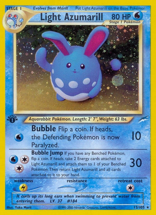 Image for Light Azumarill (013/105) (1st Edition Holofoil) [Neo Destiny] - Pokemon