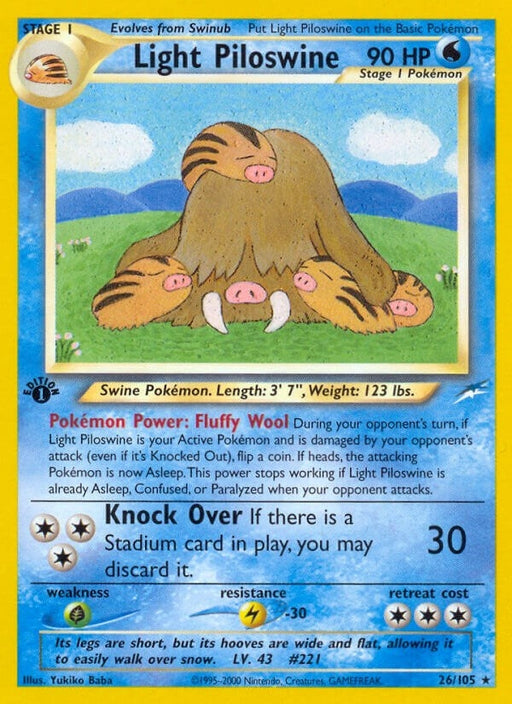 Image for Light Piloswine (026/105) (1st Edition) [Neo Destiny] - Pokemon