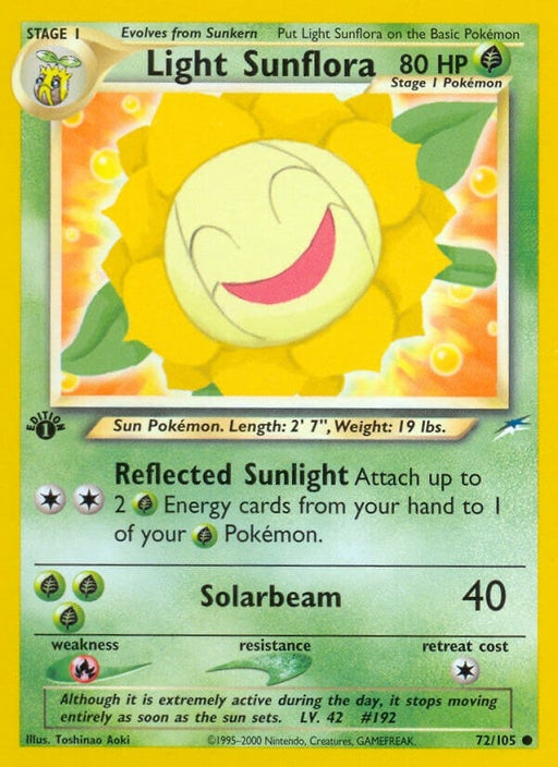 Image for Light Sunflora (072/105) (Unlimited) [Neo Destiny] - Pokemon