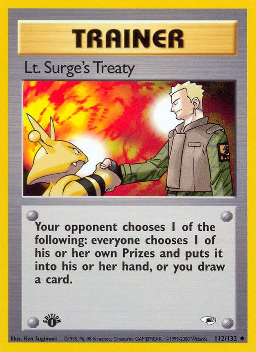 Image for Lt. Surge's Treaty (112/132) (Unlimited) [Gym Heroes] - Pokemon