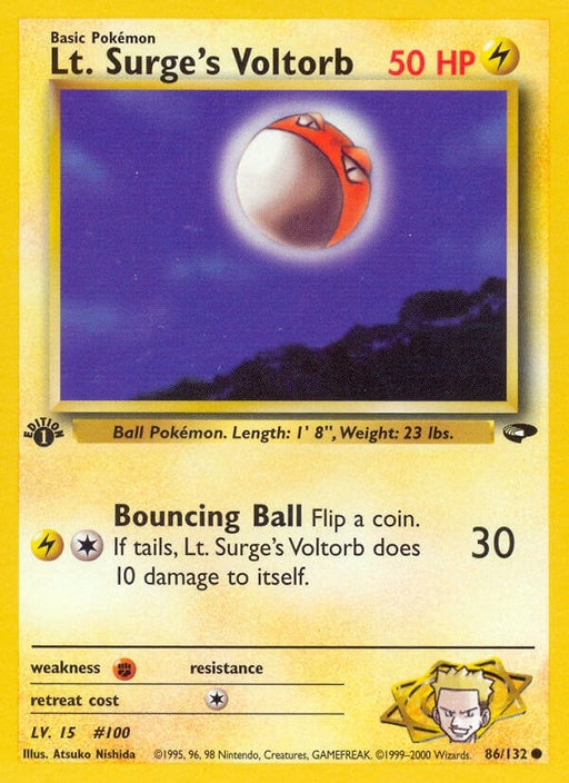 Image for Lt. Surge's Voltorb (086/132) (Unlimited) [Gym Challenge] - Pokemon