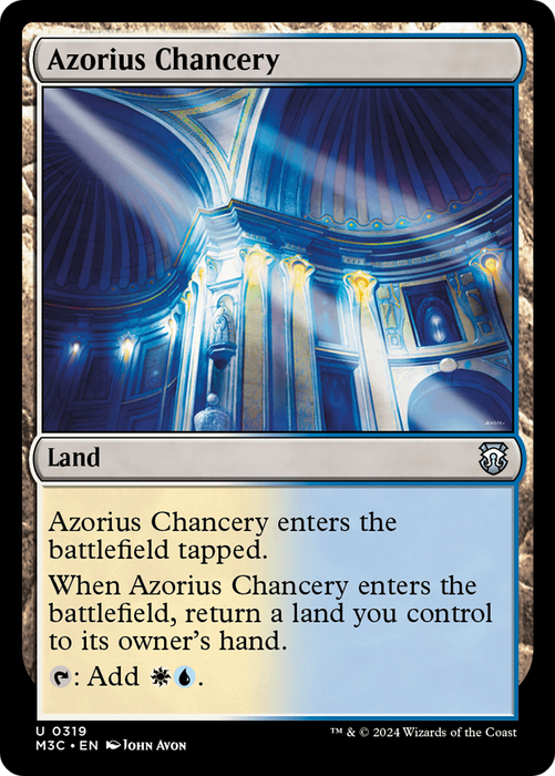 Azorius Chancery [M3C-319] Foil - Modern Horizons 3 Commander