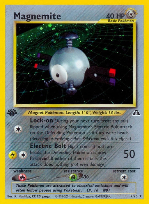 Image for Magnemite (7) (07/75) (1st Edition Holofoil) [Neo Discovery] - Pokemon