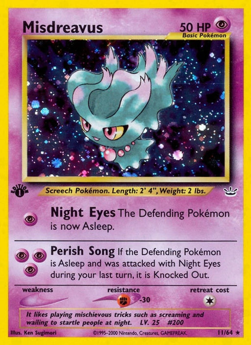 Image for Misdreavus (11/64) (1st Edition Holofoil) [Neo Revelation] - Pokemon
