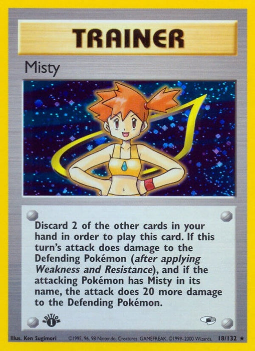 Image for Misty (18) (018/132) (1st Edition Holofoil) [Gym Heroes] - Pokemon