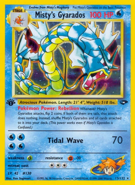 Image for Misty's Gyarados (013/132) (Unlimited Holofoil) [Gym Challenge] - Pokemon