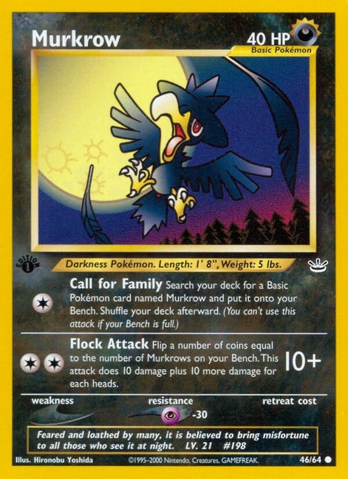 Image for Murkrow (46/64) (Unlimited) [Neo Revelation] - Pokemon