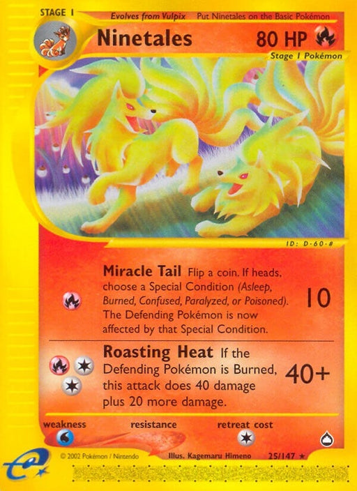 Image for Ninetales (025/147) (Reverse Holofoil) [Aquapolis] - Pokemon